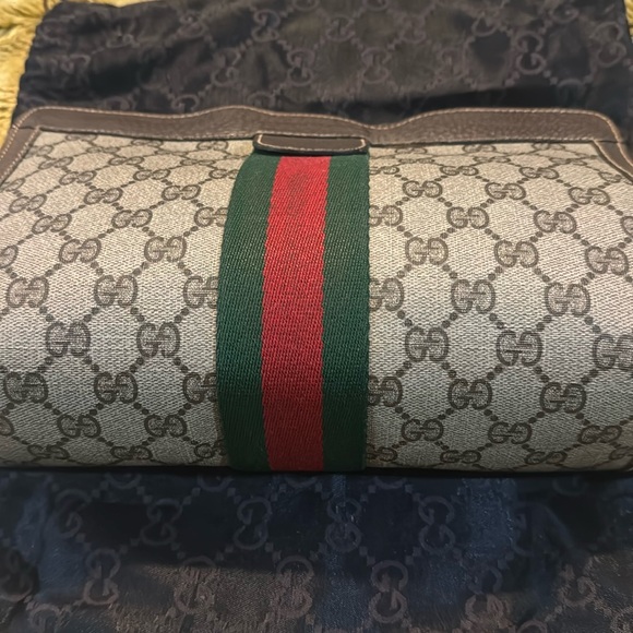 Gucci Ophidia Cherry Clutch-EUC Velcro Closure Added D Rings & Unbranded Strap - Picture 11 of 15